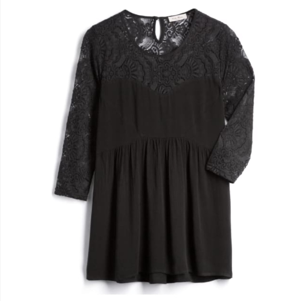 Full Moon Maternity Naresh Lace Yoke Top
